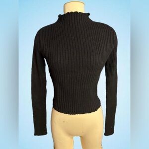 Black mock neck sweater